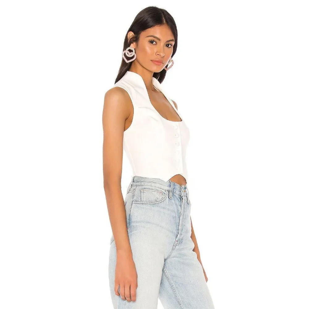 superdown Frasier Top in White Sleeveless_2